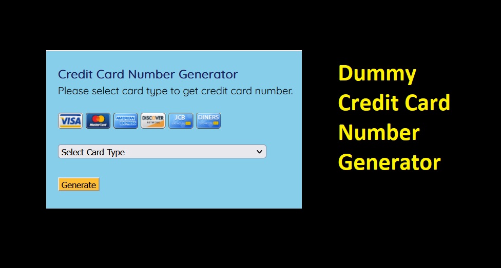 dummy credit card number generator